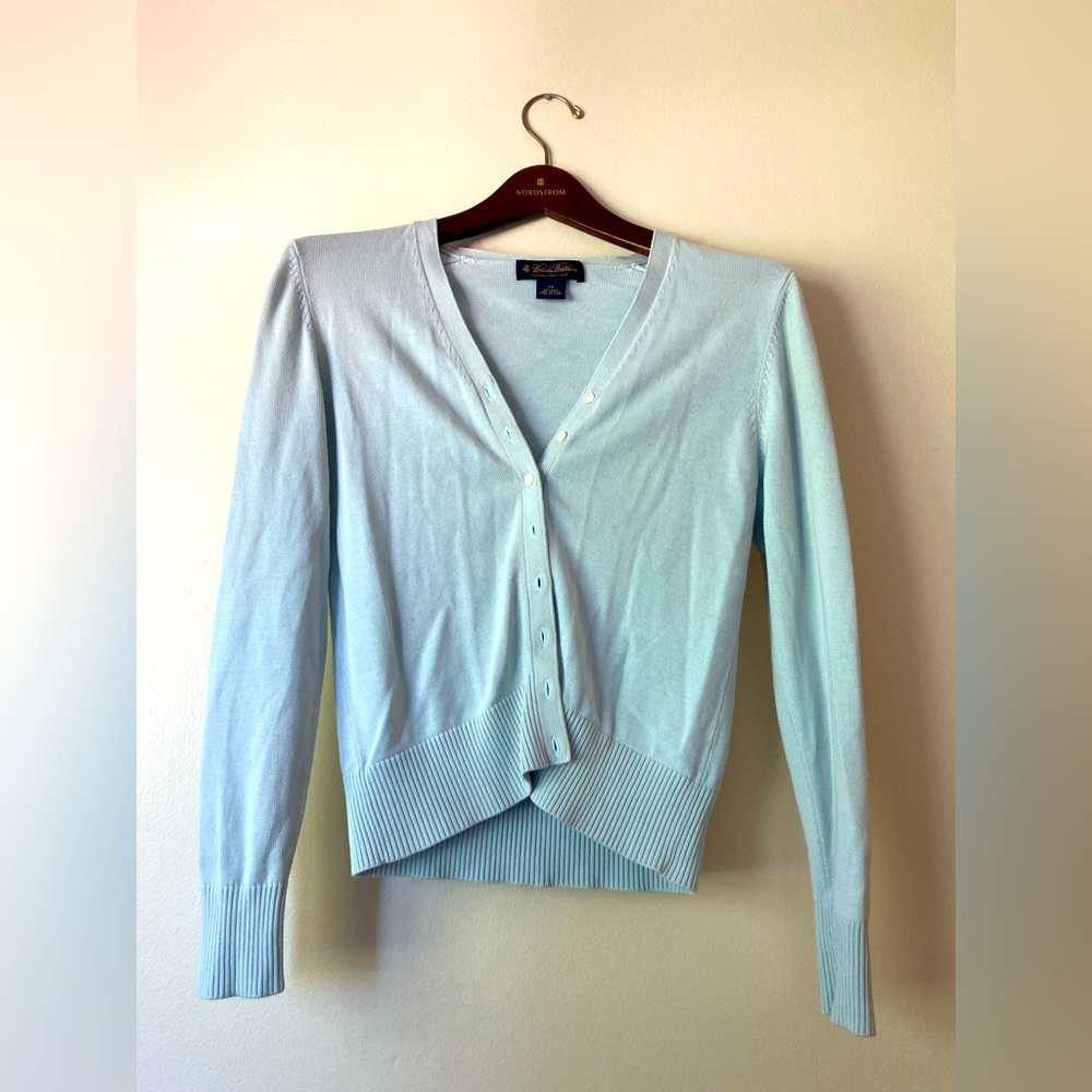 Brooks Brothers Light Blue Cardigan XS